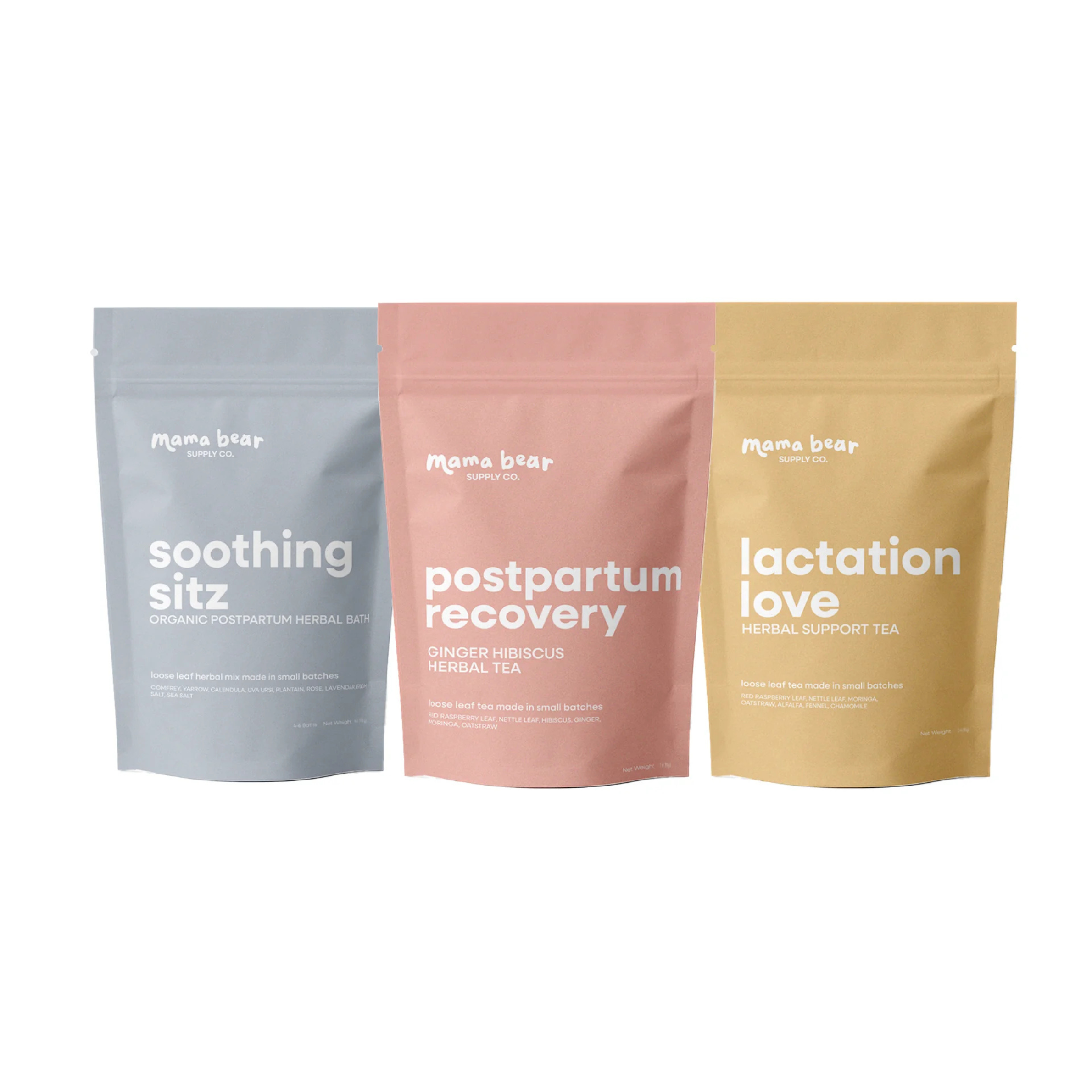 Organic Herbal Postpartum Trio – Mama Bear Supply Co. Organic Herbal Postpartum Trio – Mama Bear Supply Co.
